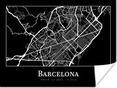 Poster Stadskaart - Barcelona - Plattegrond - Kaart - 160x120 cm XXL