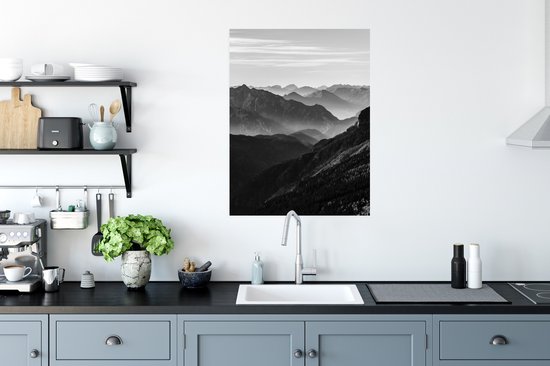 Poster Montagnes - Nature - Brouillard - 60x80 cm