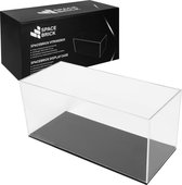 SPACEBRICK Vitrinebox - 38.8 x 16.8 x 17.4 cm - Vitrine met 4 mm dik acrylglas -  Showcase - Plexiglas - Glazen box - Display case - Vitrinekastje - Display box - Case - Stolp - Stolpen