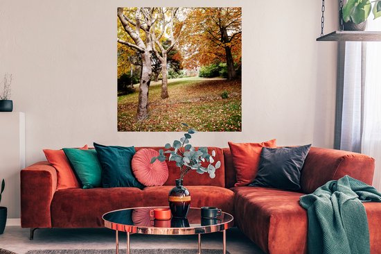 Affiche Automne - Arbres - Feuilles - Nature - 100x100 cm XXL