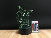 Pokemon knuffel Pikachu 3D Led - 7 Kleuren - Leuker Cadeau dan Pluche/knuffel - 20 cm - Pokemon Nachtlampje - Speelgoed voor kinderen - Nachtlampje voor kinderen