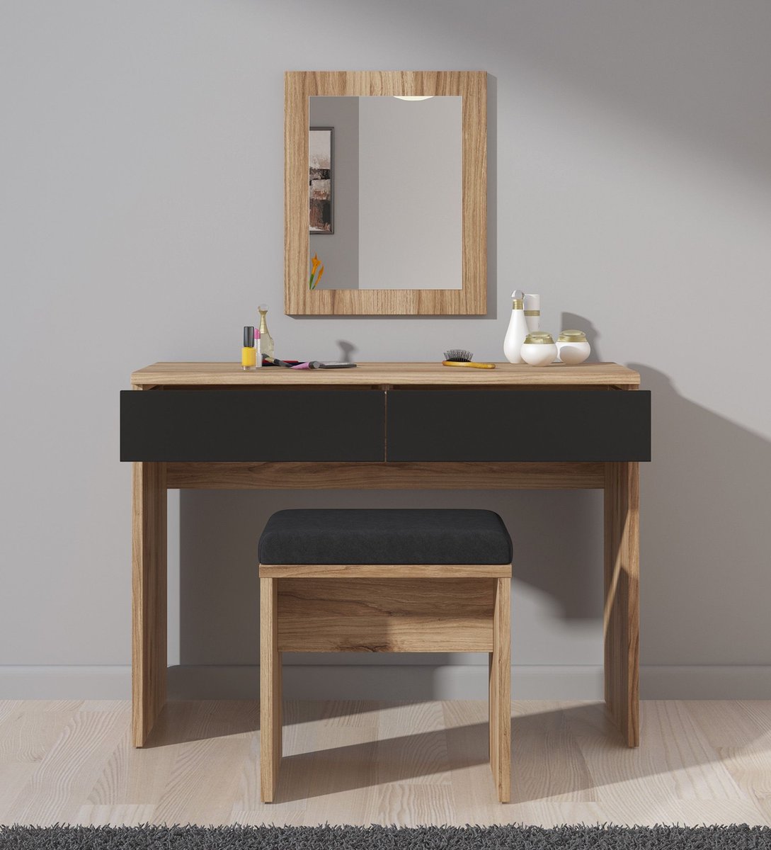 meubella-kaptafel-dolce-eiken-zwart-bol