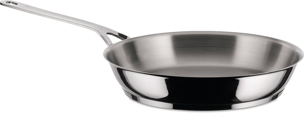 Alessi Koekenpan Pots&Pans - AJM110/24 - ø 24 cm - door Jasper Morrison - zonder anti-aanbaklaag