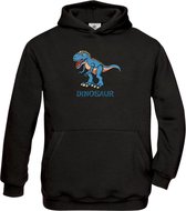 Klere-Zooi - Blauwe Dinosaurus (Kids) - Hoodie - 140 (9/11 jaar)
