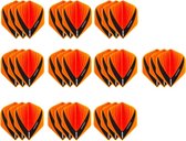 10 Sets (30 stuks) Stevige XS100 Vista - dart flights - Multipack - Oranje