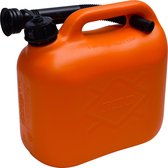 OBI 5l Plastic Oranje - Brandstof jerrycan 5 liter- Met schenktuit  - Brandstofjerrycan - Kunststof Polyethyleen Bus voor Benzine Diesel Spare Fuel Canister Bidon de Carburant de Réserve - Reserve