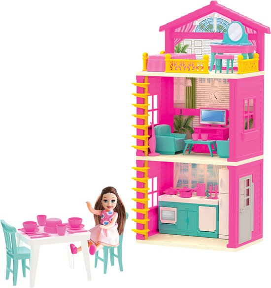 Maison de poupée à 3 étages - Poupées de maison de poupée - Maison de Lola  - Maisons