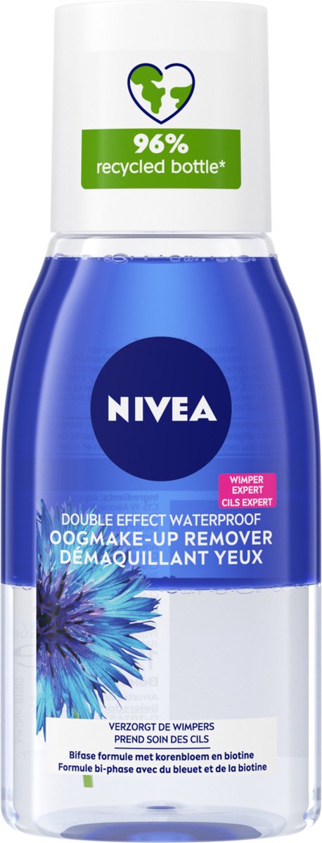 NIVEA Double Effect Waterproof - 125 ml - Oogmake-up Remover | bol.