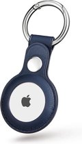 Premium Leren Hanger - Apple Airtag - Baltisch Blauw