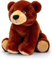 Pluche knuffel dieren bruine beer 25 cm - Knuffelbeesten beren speelgoed