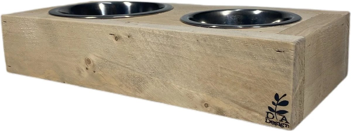Voerbak steigerhout maat S