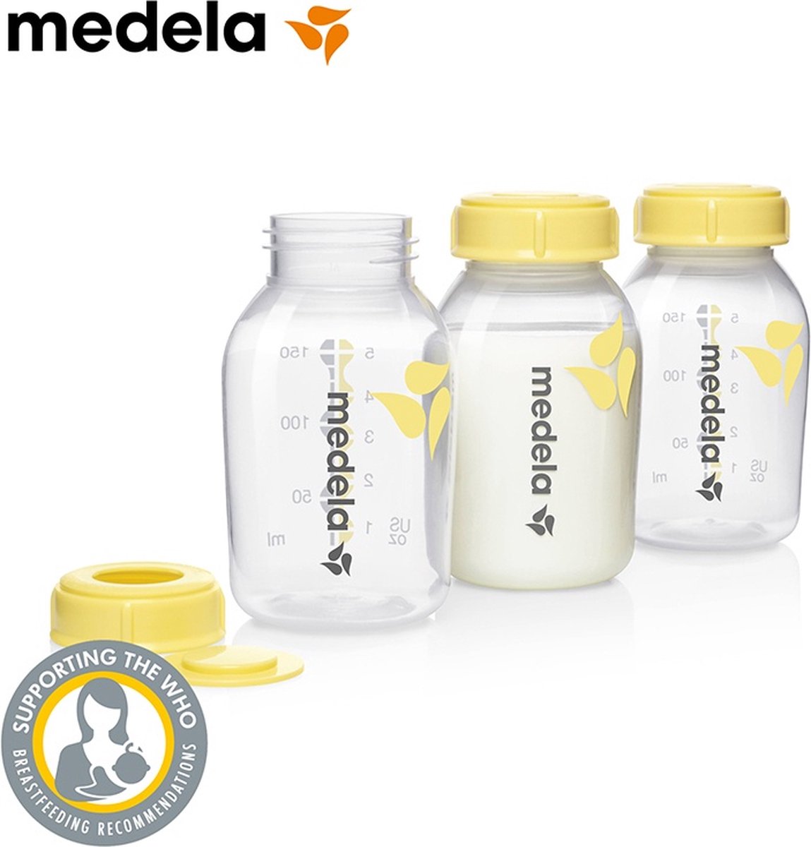 Ensemble Bouteilles de Conservation pour Lait Maternel (3) - 150ml Medela -  Clément