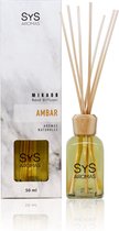 SyS Aroma Geurstokjes - Amber - 100% Natuurlijk - Kalmerend & Rustgevend - 50ml