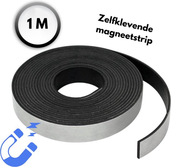 Sta in plaats daarvan op Fluisteren kort Zelfklevende magneetstrip – 1 Meter rol – Zwart – Magneetband – Radiator  magneten -... | bol.com