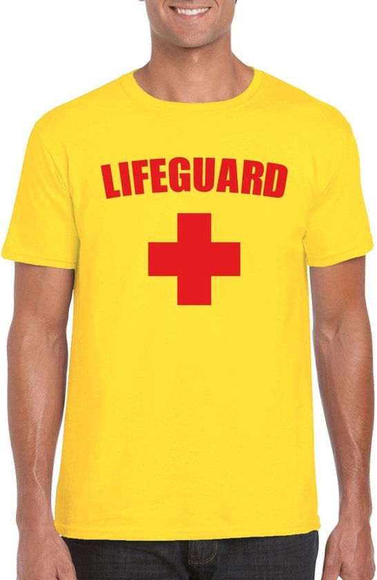 Lifeguard verkleed shirt - geel - heren - strandwacht Carnaval T-shirt - reddingsbrigade shirt - Verkleedkleding M
