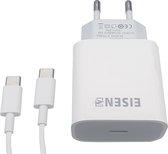 Eisenz EZ264 - Samsung Lader met USB-C naar USB-C Kabel |  PD Lader 20W - Snel lader - Inclusief USB-C kabel - Reislader - Fast Charger
