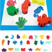 Speelgoed set - Sponsjes - Simpele sponsjes - Kinderspons Set - Set - Figuurtjes - Sponsjes - DIY - Kind - Hobby - Actief - Kleuren - Verven - Spelen - Buiten - Binnen - Water - Kinderen - Peuter - Kleuter - Pret - Verf - Kleur - Creatief