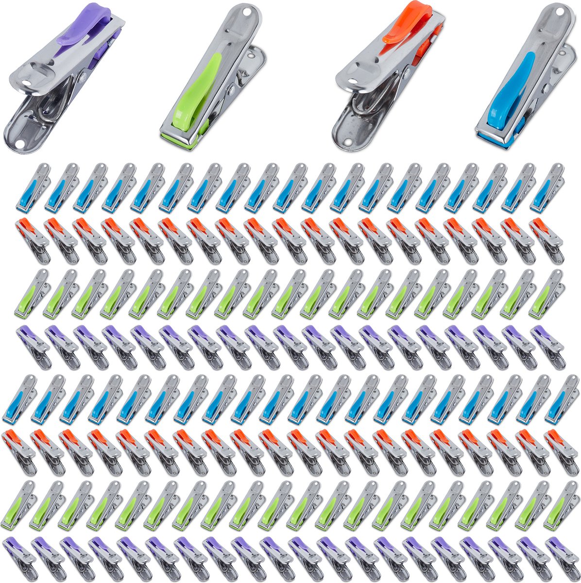 Goedkoopste 160x wasknijpers rvs - set - handdoeken knijpers - voor strandlakens - sterk