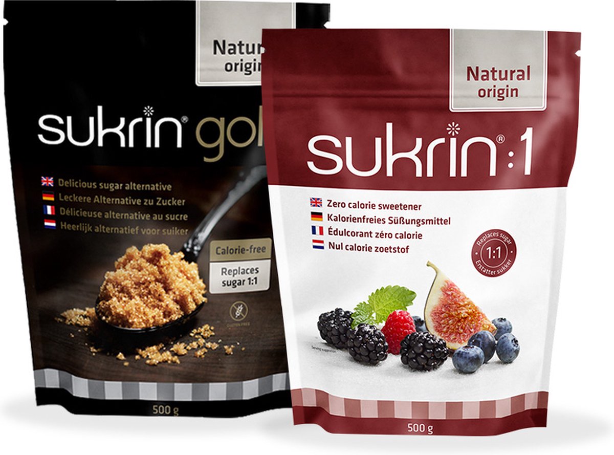 Goedkoopste Sukrin - Combideal Sukrin 1 en Sukrin Gold - Geschikt voor diabetici - Healthy lifestyle - Geschikt voor koolhydraatarm dieet