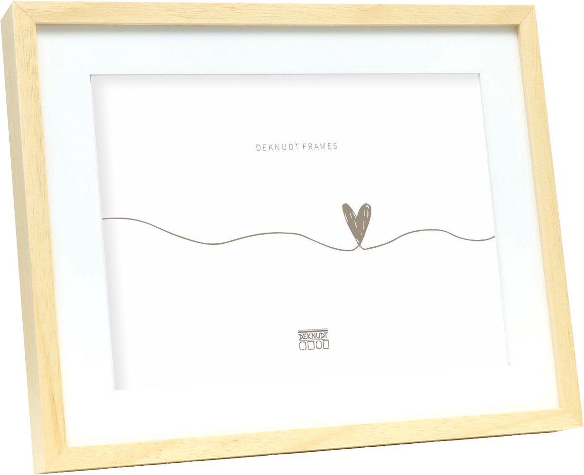 Deknudt Frames fotolijst S67WH1 P1 - naturel - hout - passe-partout - 15x20