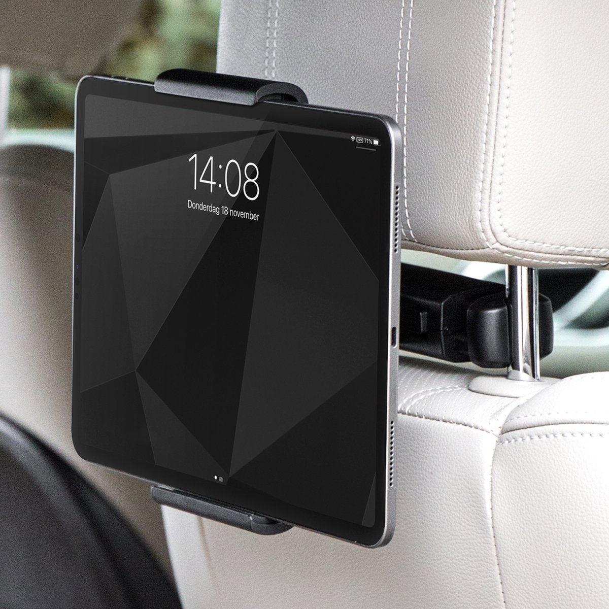 iMoshion Universele Tablet Houder Auto Hoofdsteun - Auto Houder - Auto Accessories - Zwart