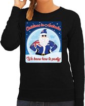 Foute Australie Kersttrui / sweater - Christmas in Australia we know how to party - zwart voor dames - kerstkleding / kerst outfit XS