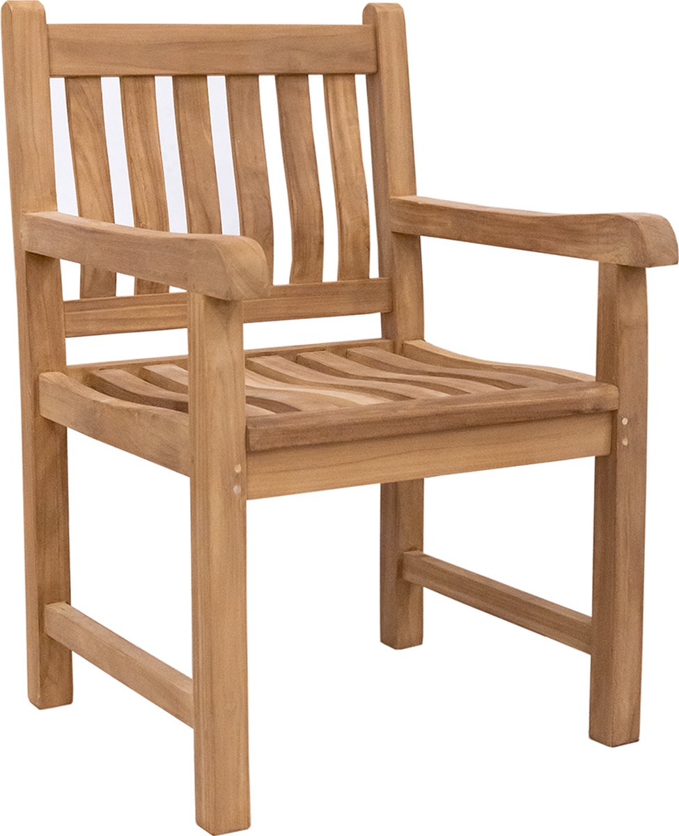 Teakhouten Windsor stoel - houten tuinstoel - stevig - met armleuning