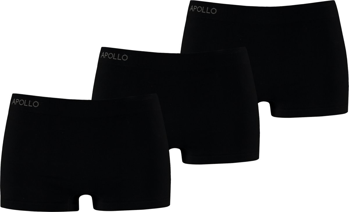 Comfort Essentials - Naadloos Ondergoed Dames - Dames Hipsters - 3 pack - Zwart - L - Dames Ondergoed Boxershort