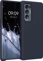 kwmobile telefoonhoesje geschikt voor Oppo Find X3 Neo - Hoesje met siliconen coating - Smartphone case in bosbesblauw