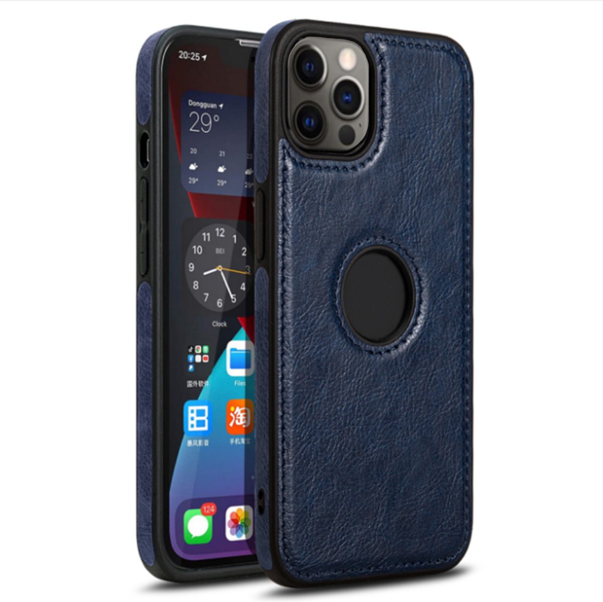 Smartphonica iPhone 11 Pro Max leren hoesje - Blauw geschikt voor iPhone 11 Pro Max
