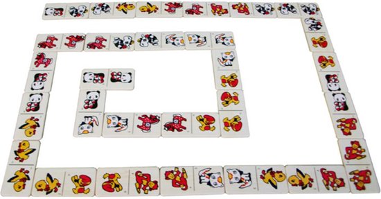 Thumbnail van een extra afbeelding van het spel Domino Puzzel - Bordspellen - Speelgoed - Houten Onderdelen - Fruit cijfers - Spellen voor meisjes