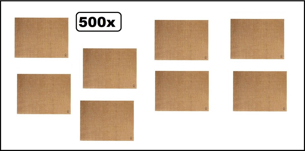 500x Placemats Jute papier 30x40cm - place mate diner restaurant eten nieuws placemate