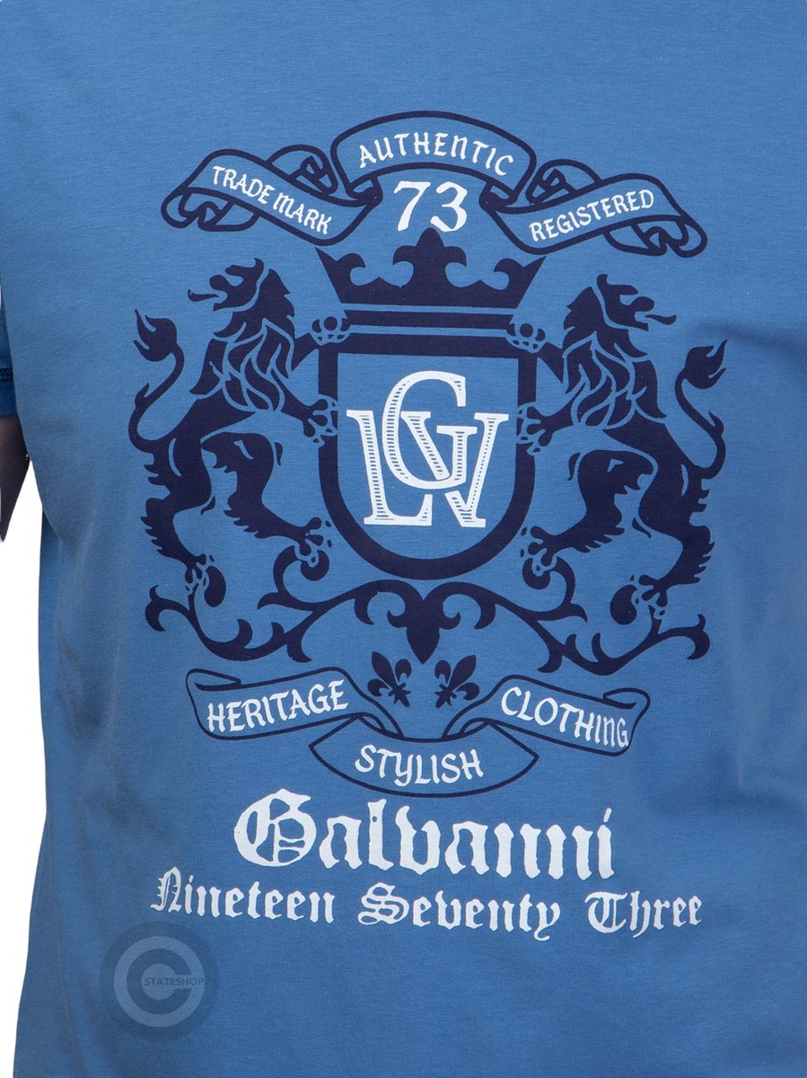 Galvanni Heritage T-shirt, blauw (3XL)