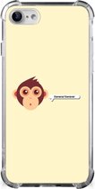 Telefoon Hoesje Geschikt voor iPhone SE 2022/2020 | Geschikt voor iPhone 8/7 Backcase Siliconen Hoesje met transparante rand Aap