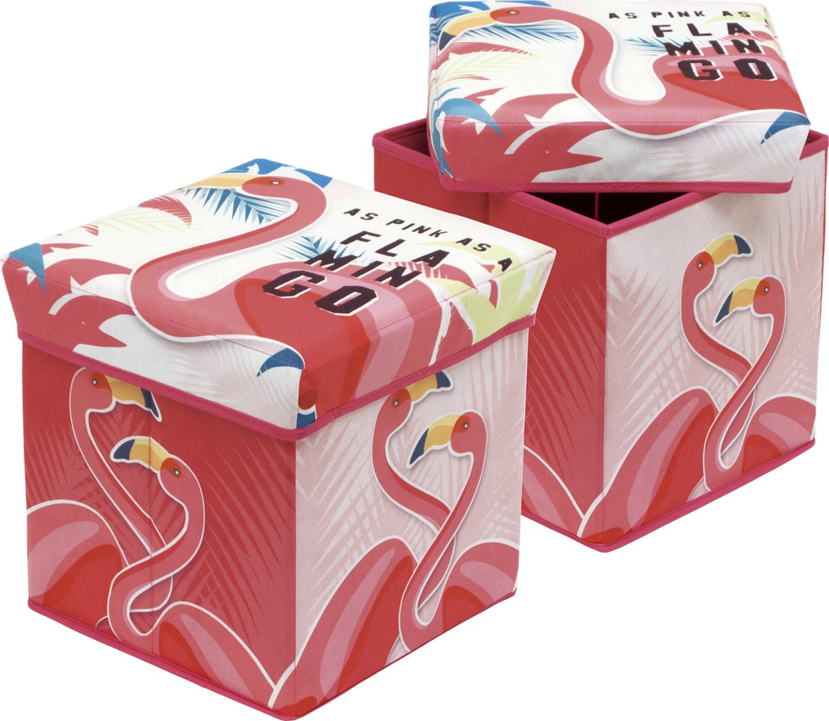 Pouf en opbergbox Flamingo