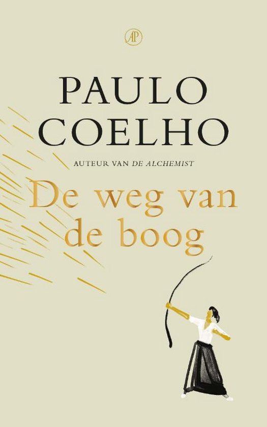 Boek kaft met gouden tekst 'De weg van de boog' en een illustratie van een persoon die een boog vasthoudt.