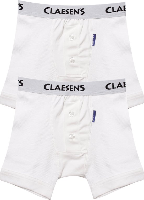 Claesen's® Jongens Boxershorts 2-pack Wit Rib White 95
