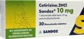 Sandoz Allergietabletten Cetirizine 2HCI 10 mg - 30 tabletten