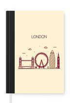Carnet - Carnet d'écriture - Angleterre - Londres - Skyline - Carnet - Taille A5 - Bloc-notes