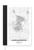 Notitieboek - Schrijfboek - Stadskaart Nederland Alphen aan de Rijn - Notitieboekje klein - A5 formaat - Schrijfblok - Plattegrond