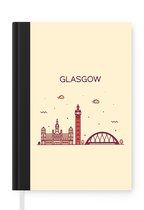 Notitieboek - Schrijfboek - Schotland - Skyline - Glasgow - Notitieboekje klein - A5 formaat - Schrijfblok
