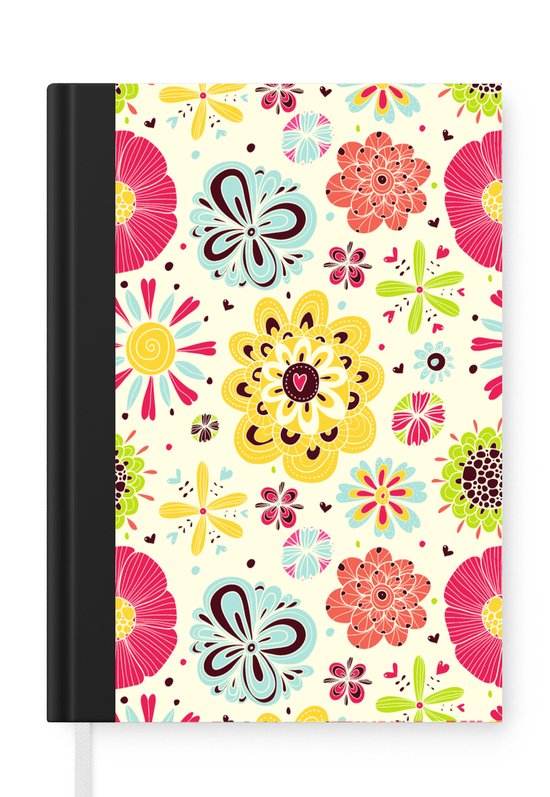 Notitieboek wit met bloemen | Zen en Ik