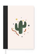Notitieboek - Schrijfboek - Cactus - Zomer - Stippen - Notitieboekje klein - A5 formaat - Schrijfblok