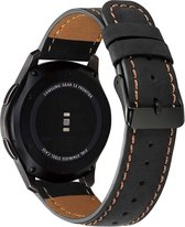 Fungus - Smartwatch bandje - Geschikt voor Samsung Galaxy Watch 6 (incl. Classic), Watch 5 (incl. Pro), Watch 4, Watch 3 41mm, Active 2 - Horloge 20mm - Leer - Zwart
