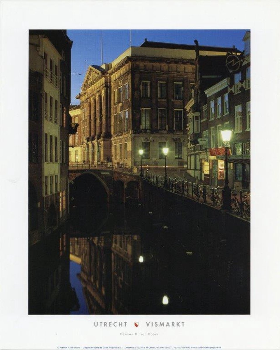 Vismarkt - Herman van Doorn - Utrechtse Poster - 35 x 50 cm