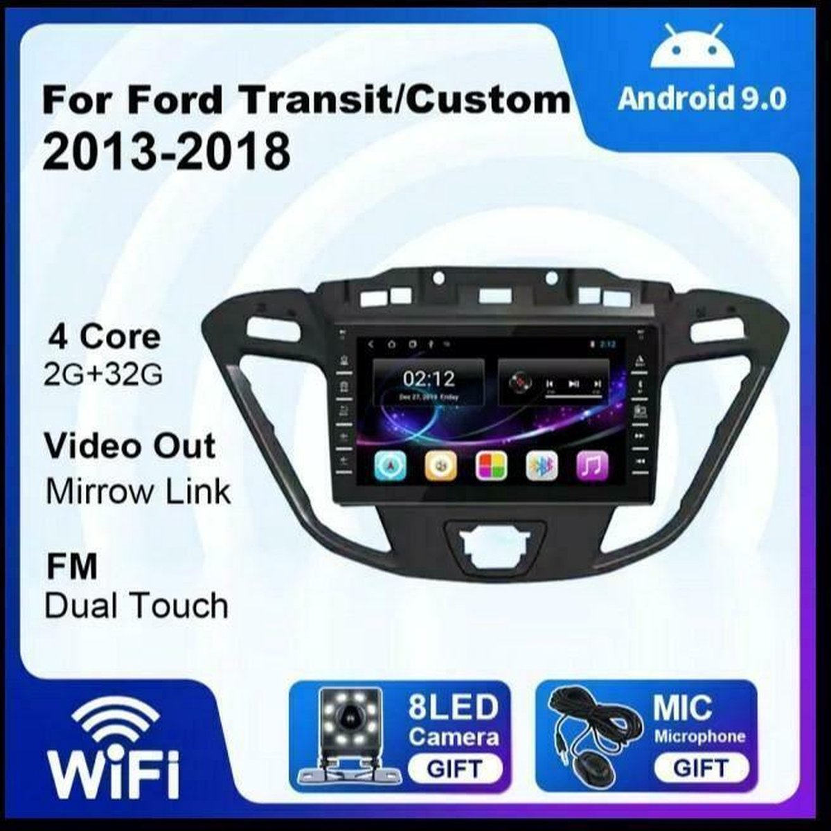 ford custom android 2g/32g wifi 2013/2018