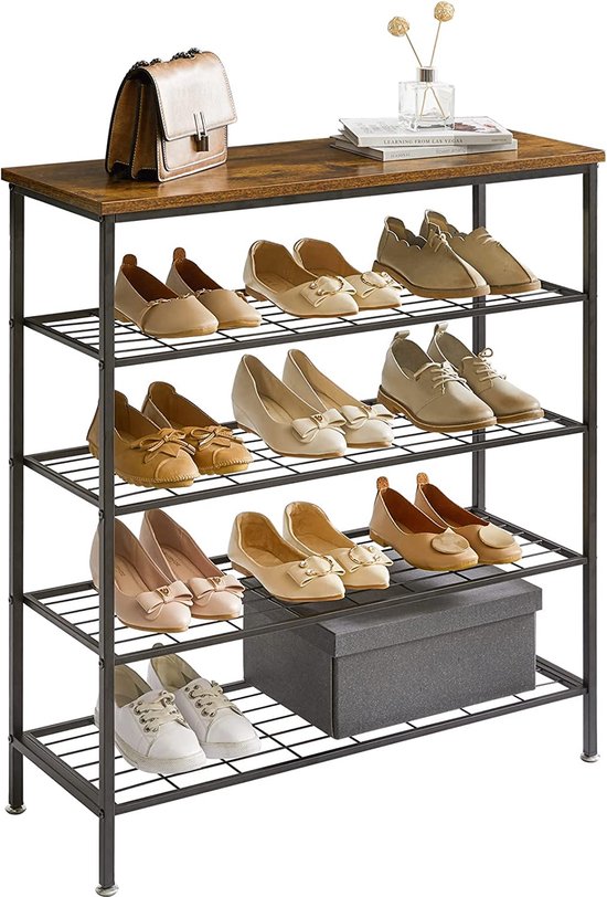 Schoenenrek - schoenenkast - voor het opbergen van schoenen - ruimtebesparend - voor veel paar schoenen 80x30x89 cm