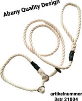Abany quality design - 1.50 mtr crème - jachtlijn - hondenlijn - vanglijn - retrieverlijn classic met dubbele stop - 2STR1909