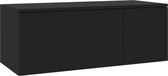 vidaXL TV Noir 80 x 34 x 30 cm Aggloméré