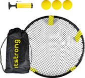 Itstrong® Roundball Set - Spikeball - Roundnet - Jouets Jouets de plein air - Hors-jeu - Comprend 3 Balles, pompe et sac de transport